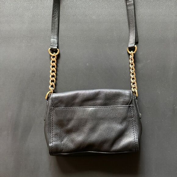 Michael Kors Small Shoulder Black Leather Crossbody Bag - Picture 7 of 13